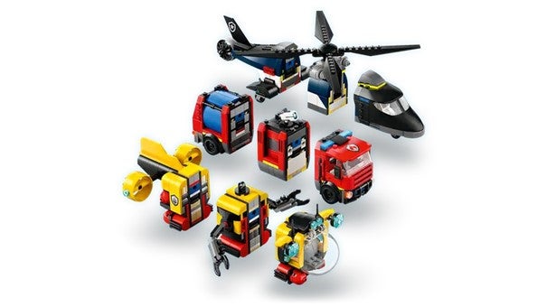Lego Pakke med helikopter, brannbil og ubåt 60462