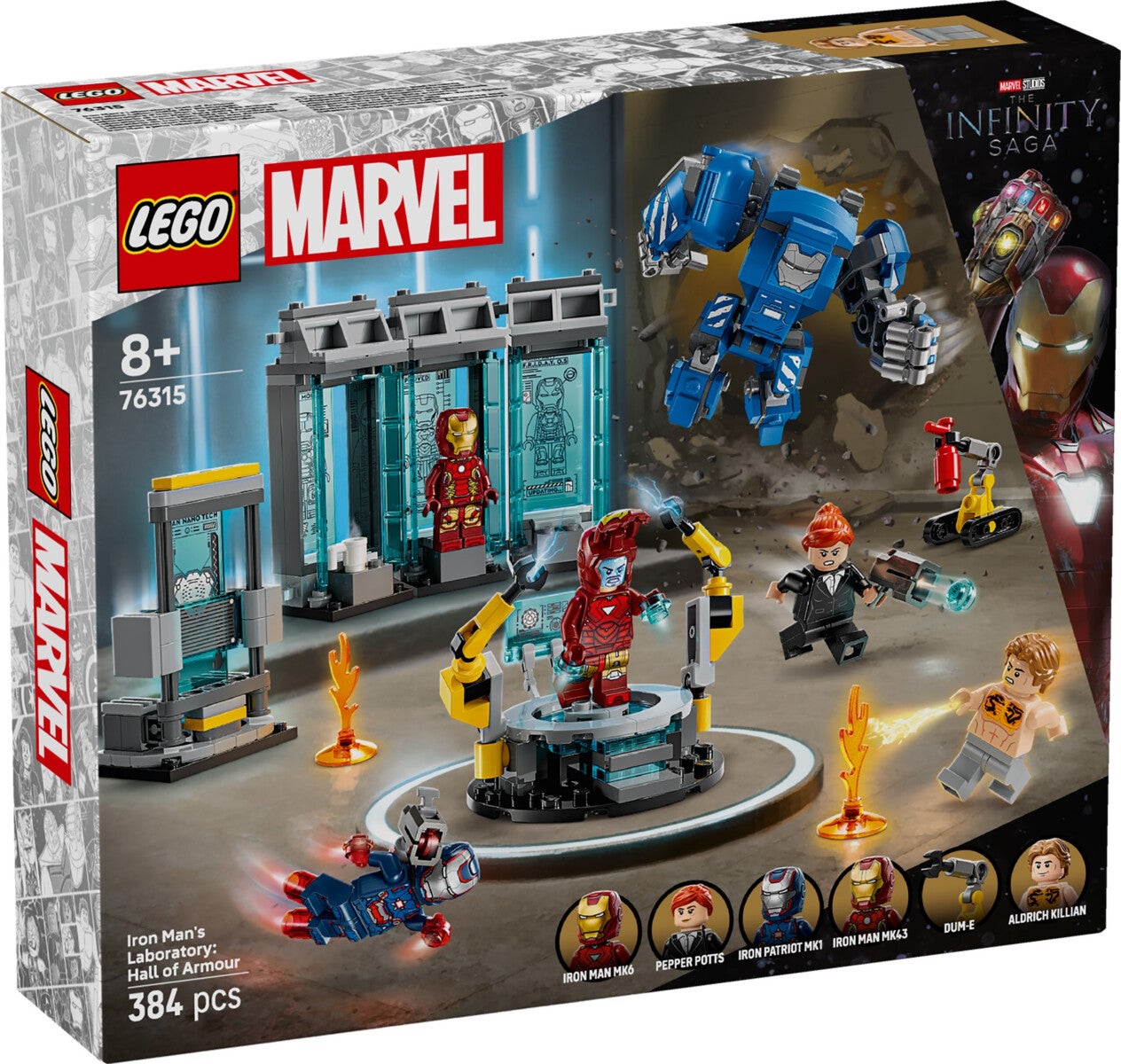 Lego Iron Mans laboratorium: Draktgalleriet 76315