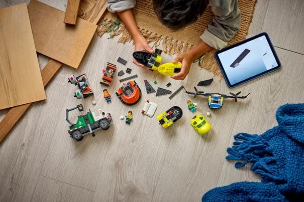 Lego Sett med fly, servicebil og luftputebåt 60505