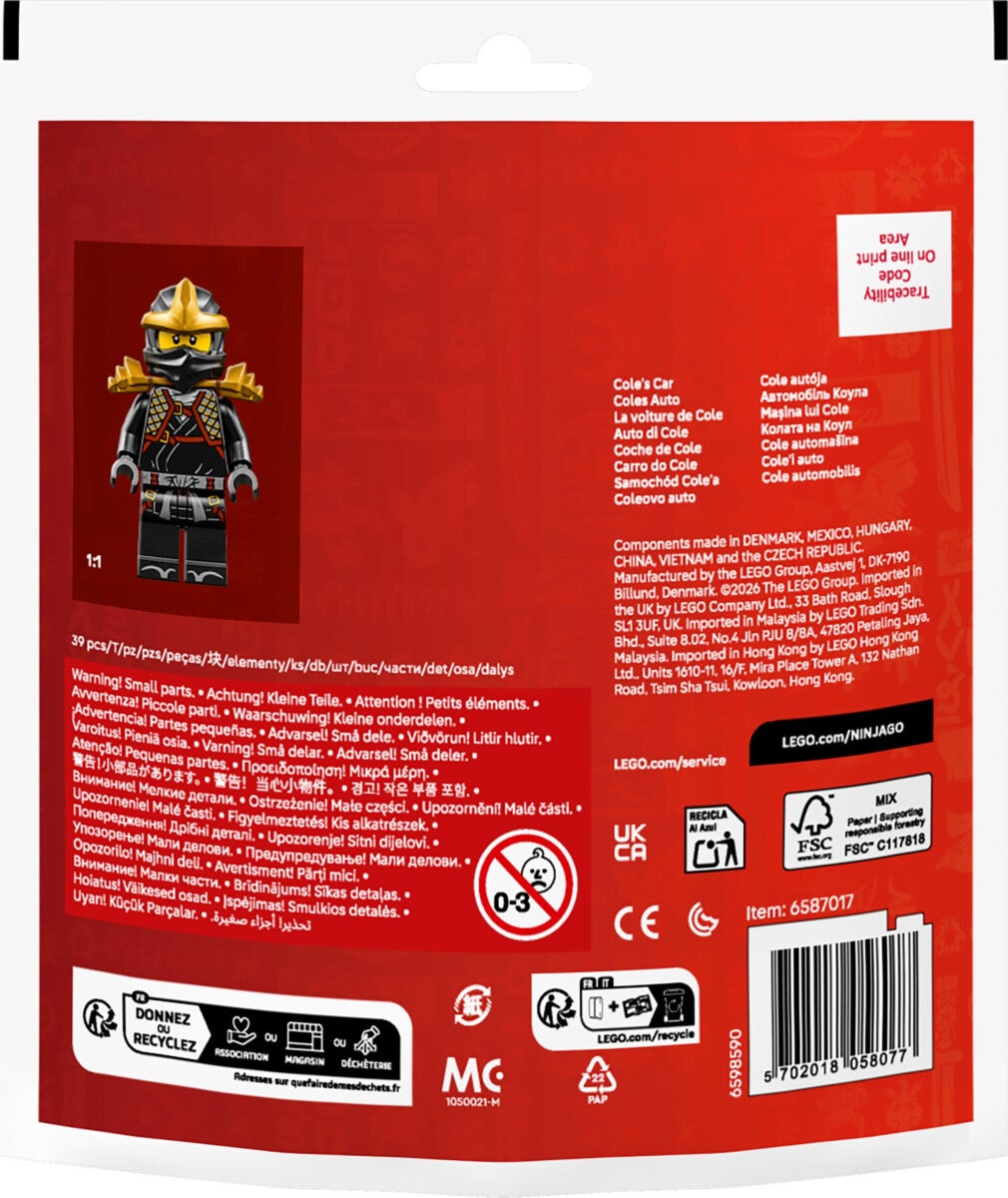 Lego Ninja-Coles bil 30723