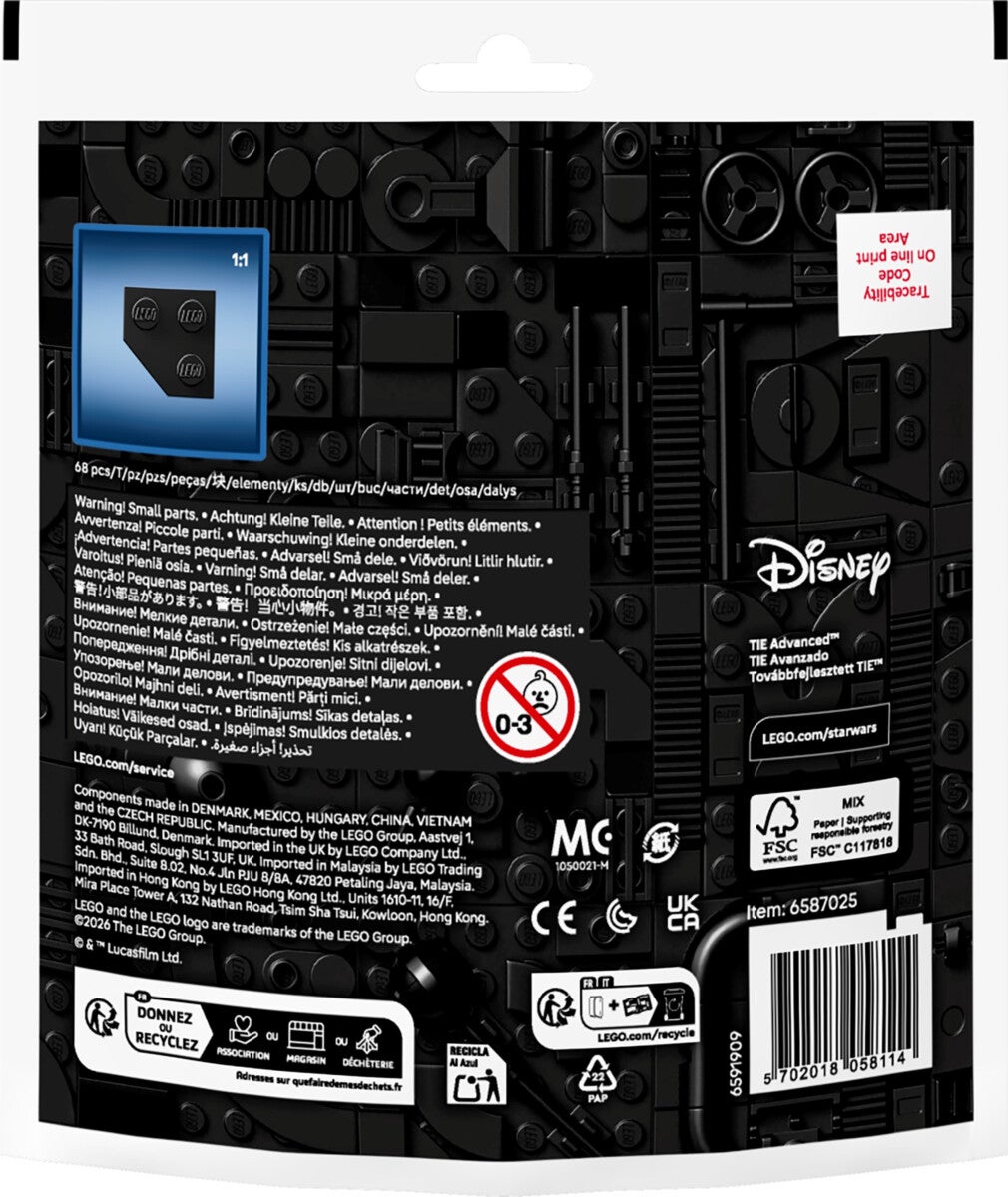 Lego Minimodell av TIE Advanced 30727