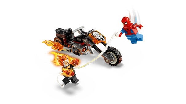 Lego Spider-Man mot Ghost Rider på motorsykkel 76335