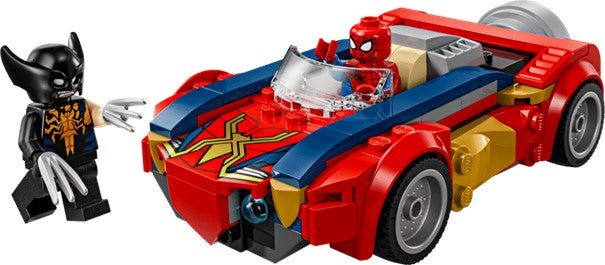 Lego Spider-Man i bil mot venomifisert Wolverine 76336