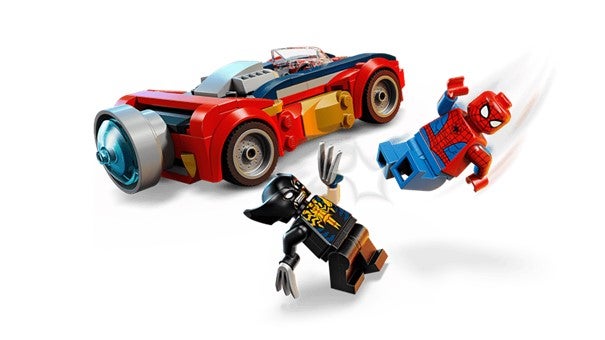 Lego Spider-Man i bil mot venomifisert Wolverine 76336