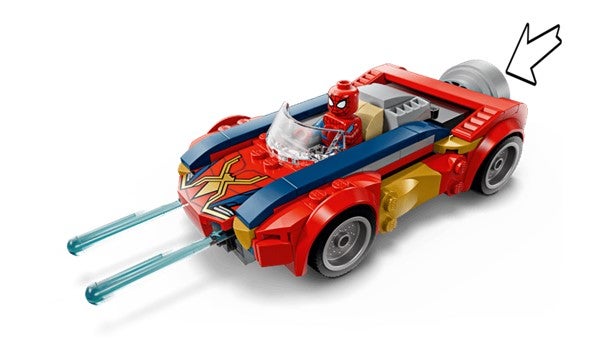 Lego Spider-Man i bil mot venomifisert Wolverine 76336