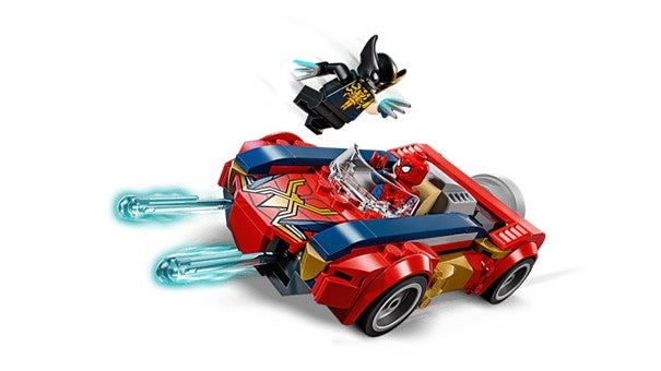 Lego Spider-Man i bil mot venomifisert Wolverine 76336