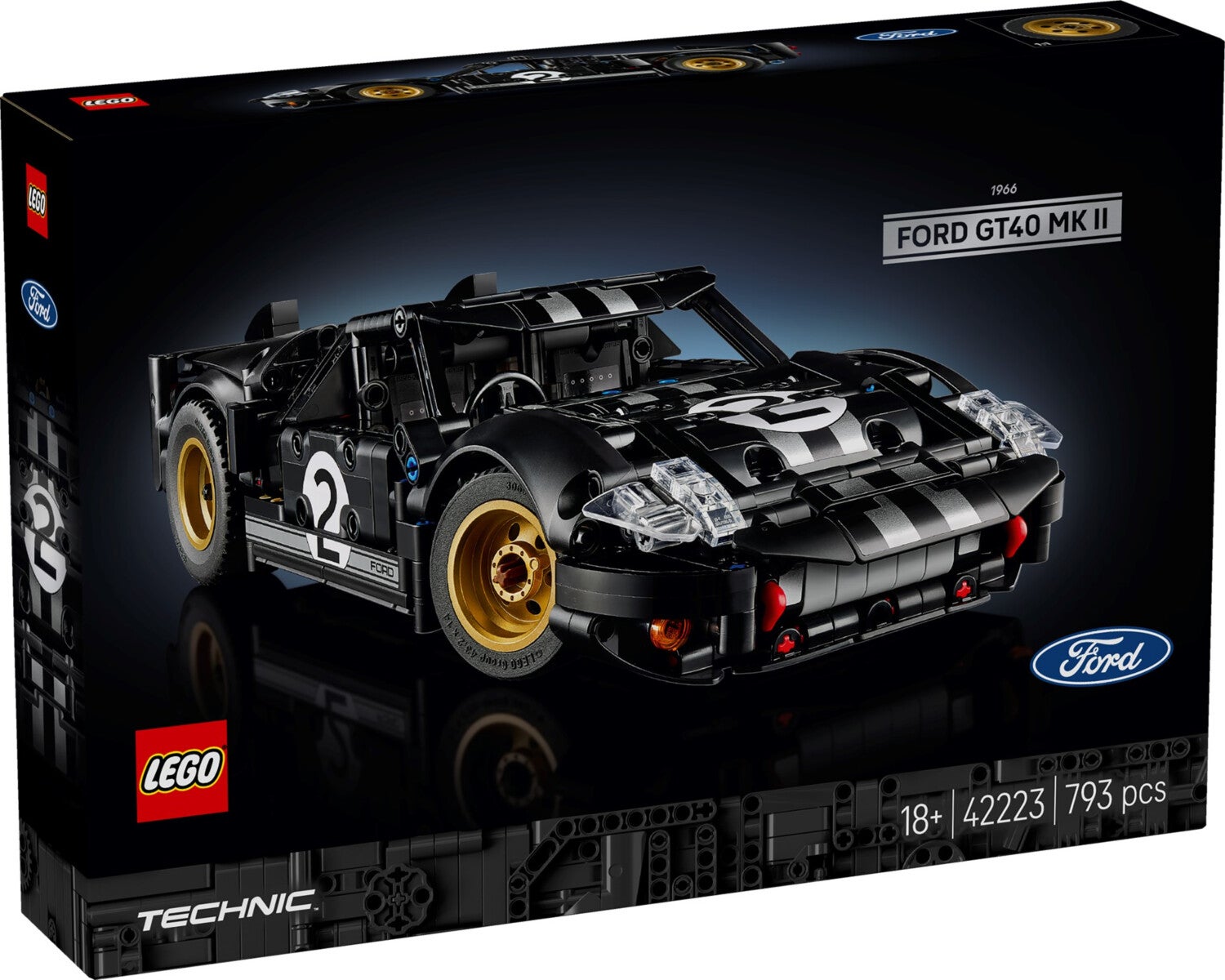 Lego 1966 Ford GT40 MKII-racerbil 42223