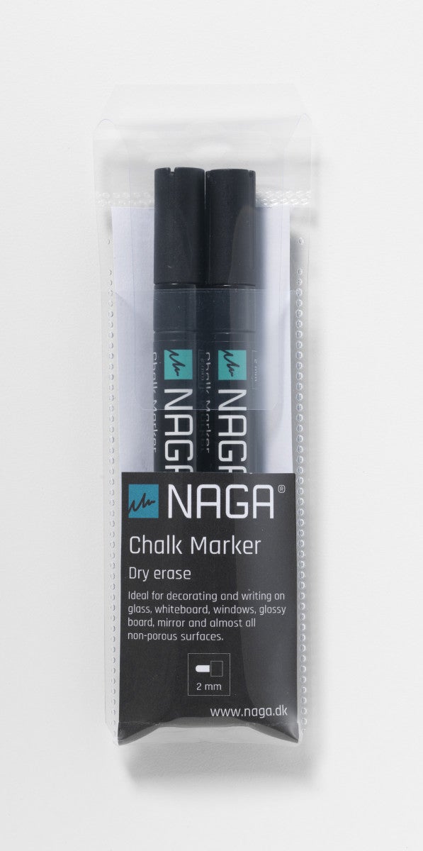 Marker Sort 2mm For Glasstavler(2)