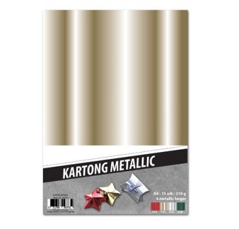 Kartong A4 15 ark metallic