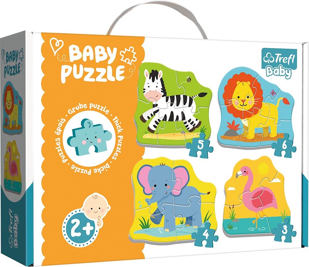 Puslespill 3, 4, 5, 6 Baby Safari ass