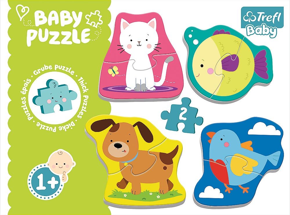 Puslespill 3, 4, 5, 6 Baby Dyr 4 Motiv