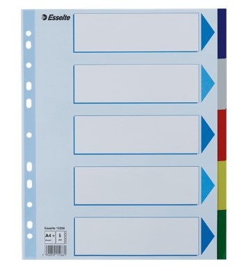 Skilleblad A4 Maxi 5-Delt Plast.5-Frg.