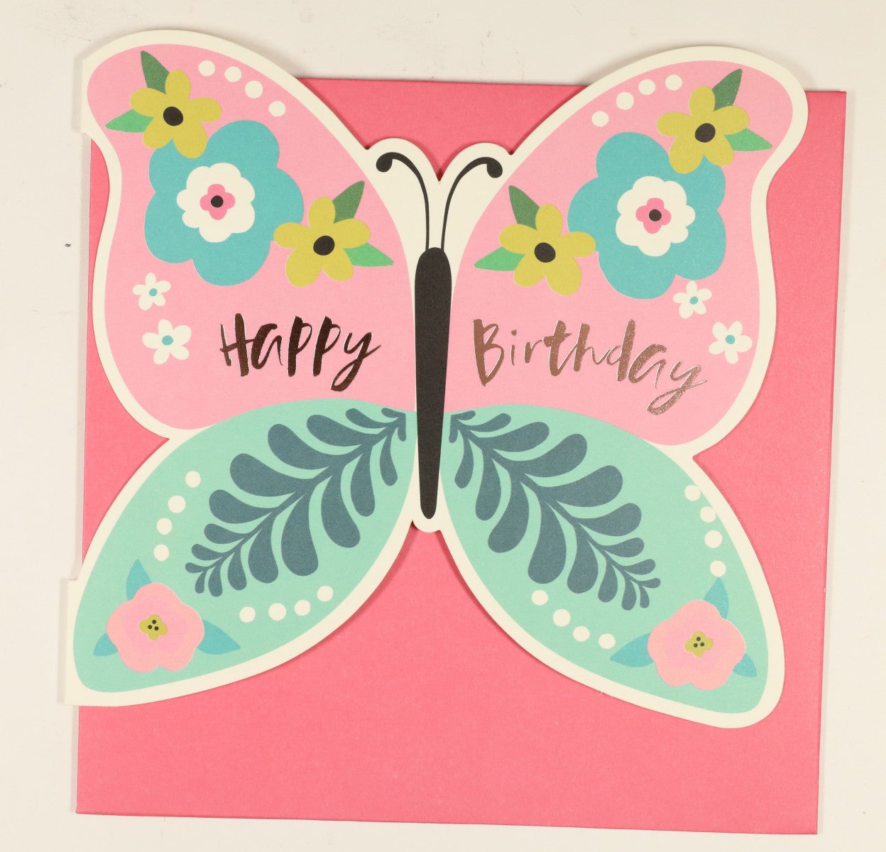 Systemkort PC Die Cut Butterfly Happy Bday