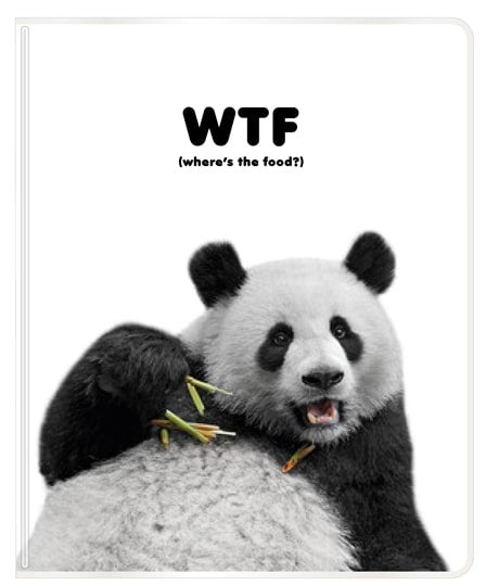 Notatbok 8X10 Plastic Wtf Panda