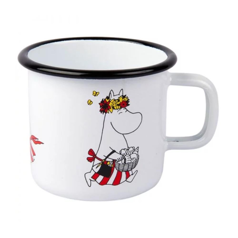 Mummikopp Emalje Mummimamma 3,7dl Hvit