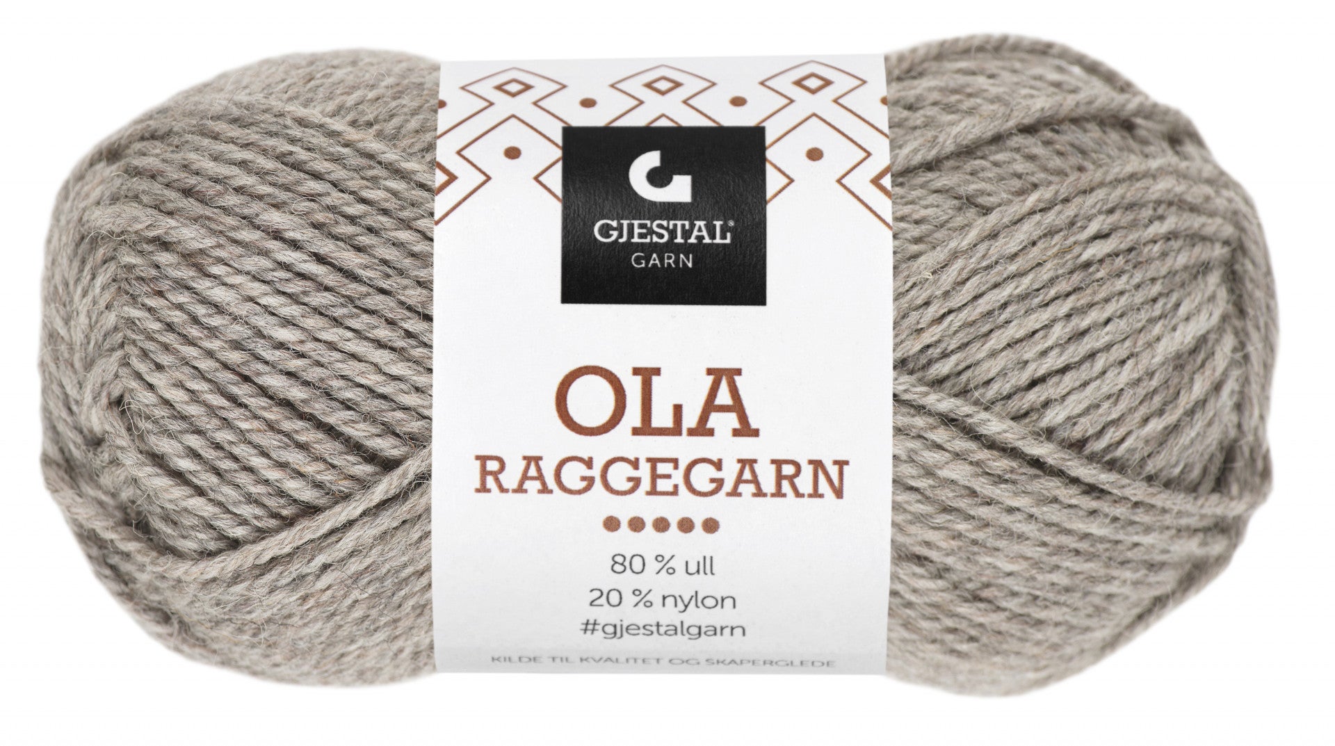 Garn Gjestal Ola Raggegarn 50g Grå