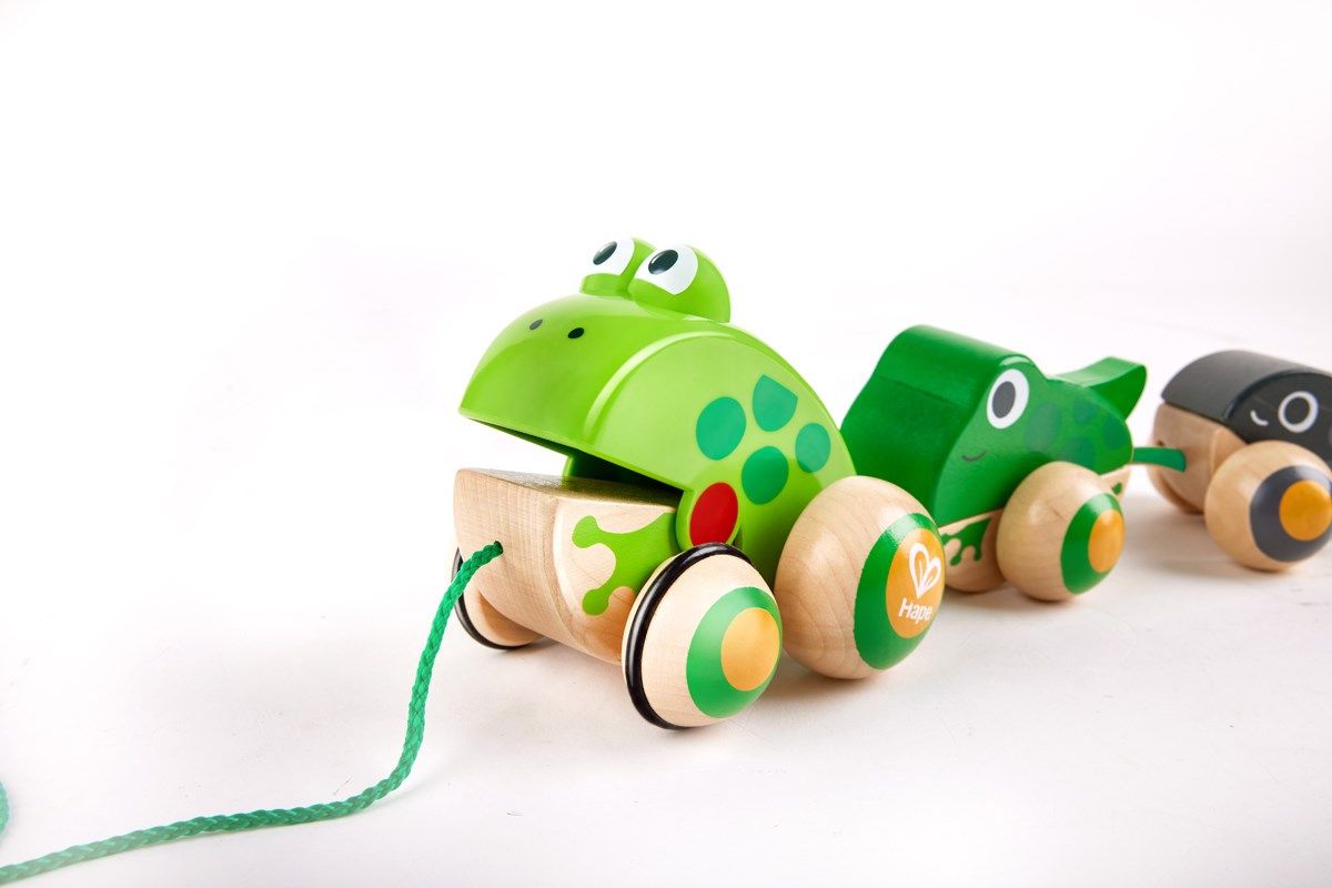 Hape Pull Along Frog Family