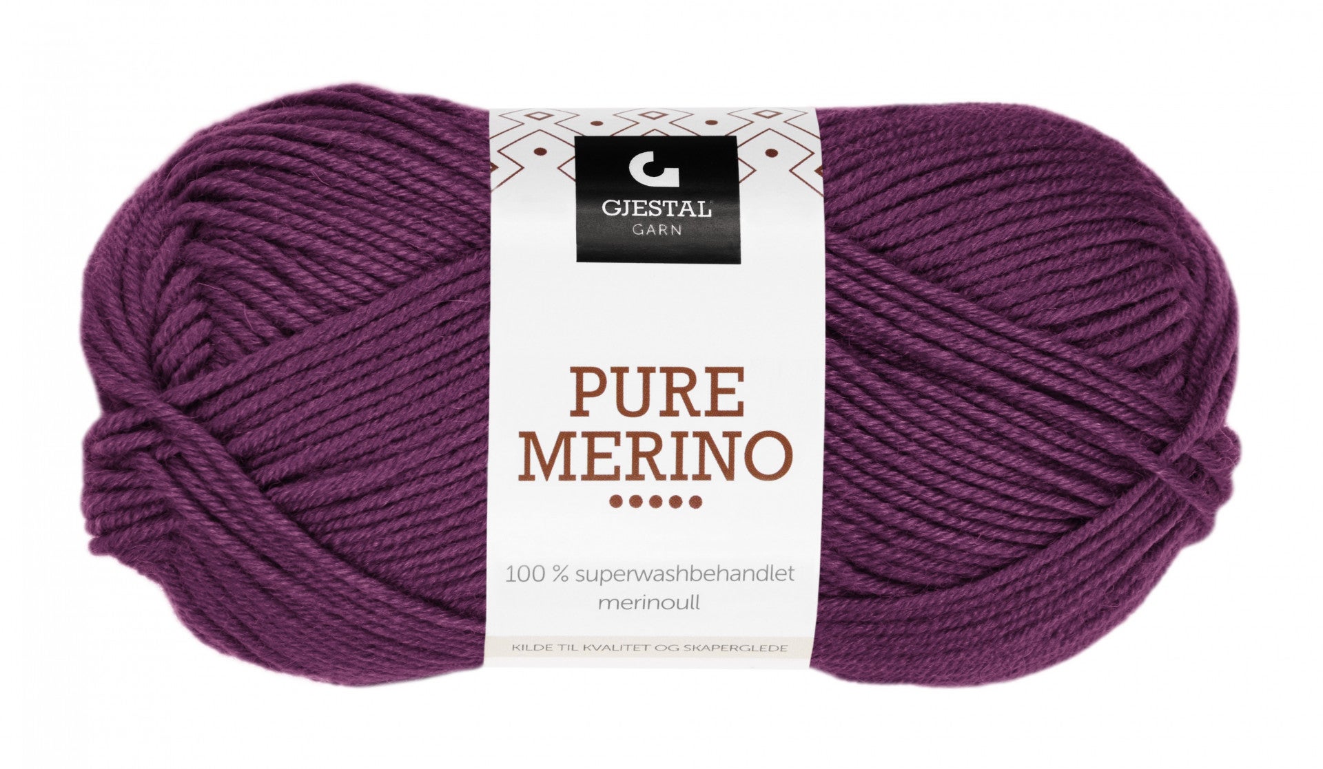 Garn Gjestal Pure Merino 50g Rødlilla