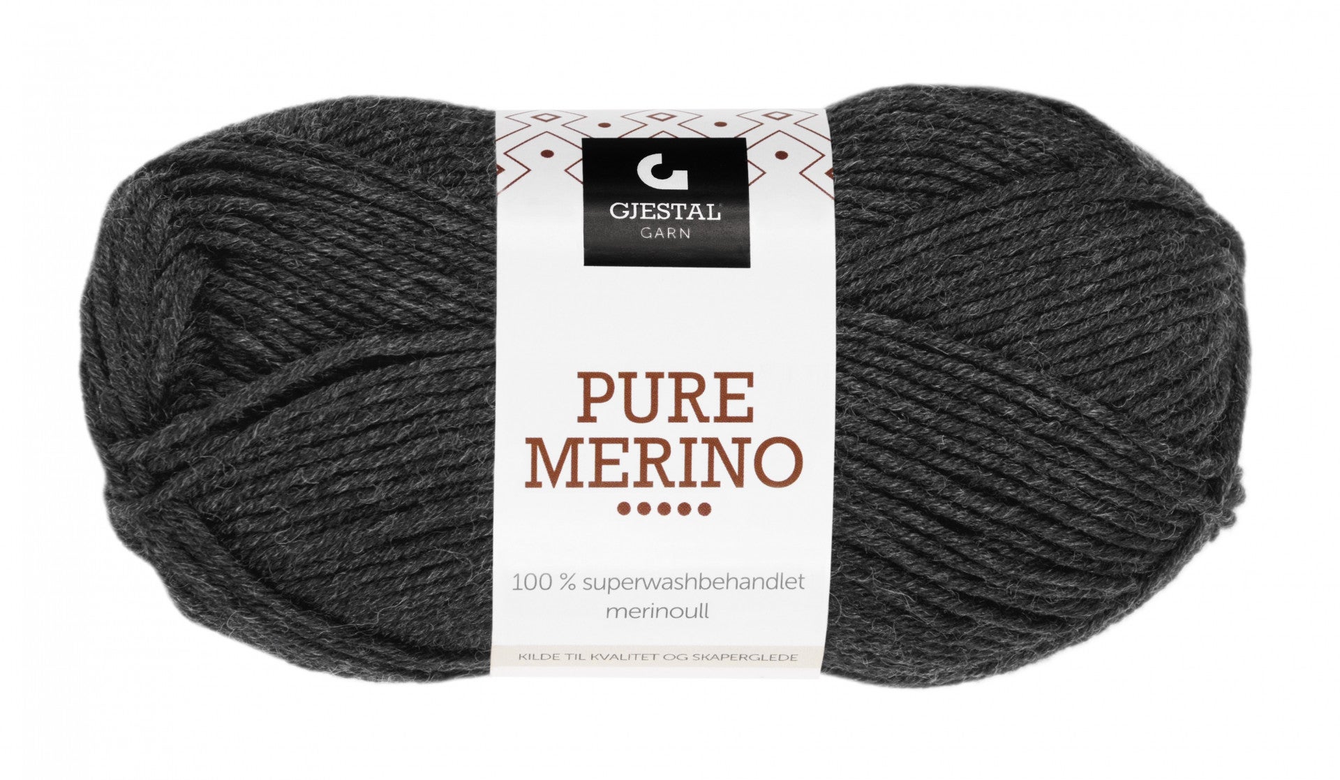 Garn Gjestal Pure Merino 50g Koks melert