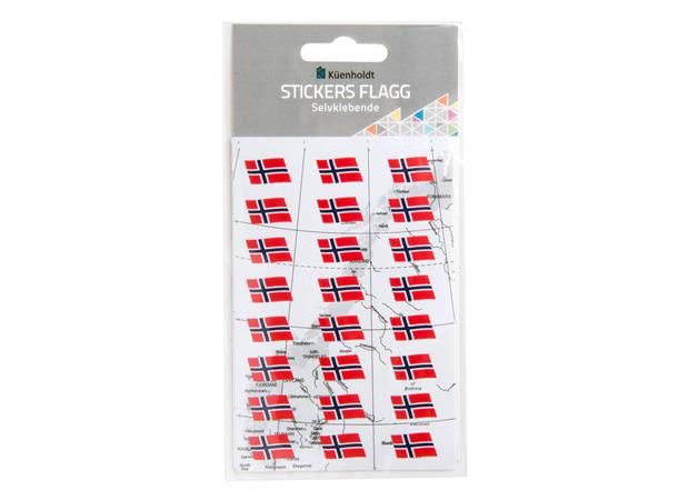 Stickers Norske flagg 48 stk