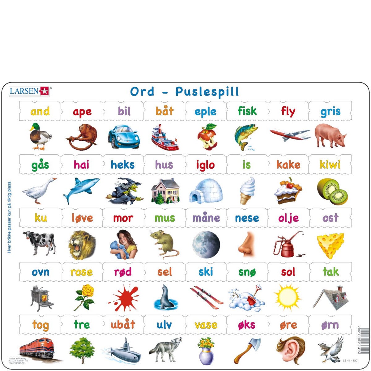 Platepusle Maxi 40 Norske Ord