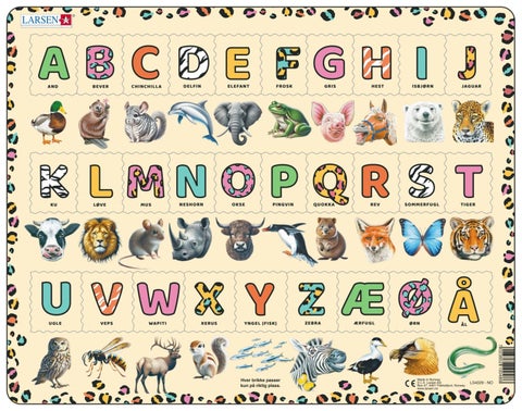 Platepusle Maxi Alfabet Med Dyr 29 Biter