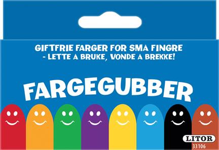 Fargegubber, 8 stk.