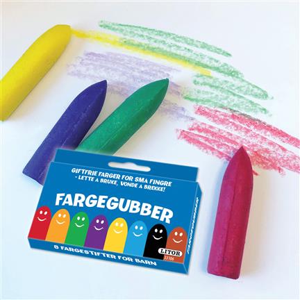 Fargegubber, 8 stk.