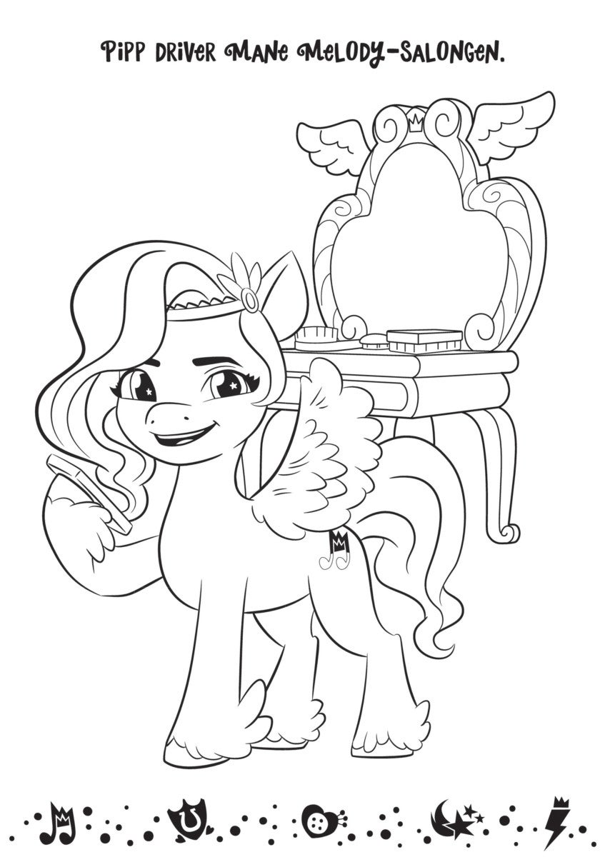 Malebok My Little Pony Med Klistremerker