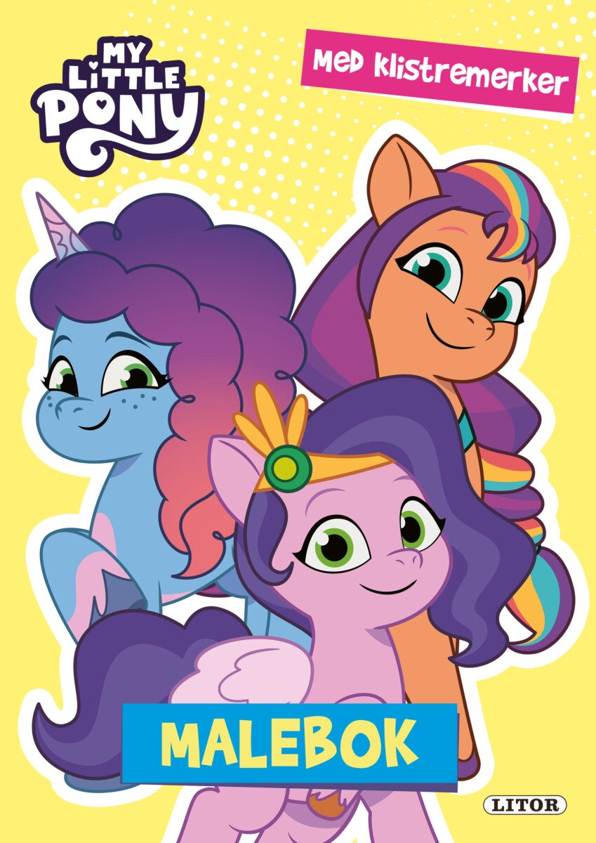 Malebok My Little Pony m/klistremerker