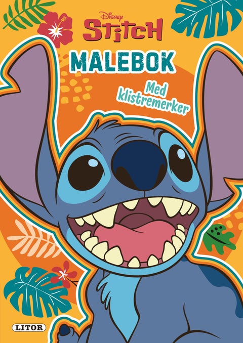 Malebok WD Stitch m/klistremerker