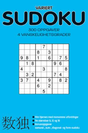 Variert sudoku - bok 1 : 300 oppgaver, 4 vanskelighetsgrader