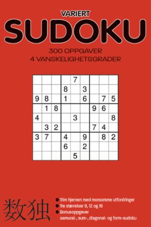 Variert sudoku - bok 2 : 300 oppgaver, 4 vanskelighetsgrader