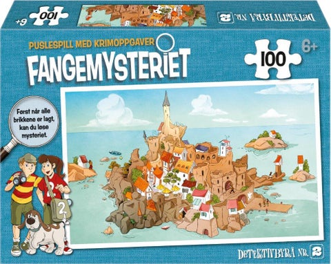 Puslespill 100 Fangemysteriet m/krimoppgaver - Knottepusle