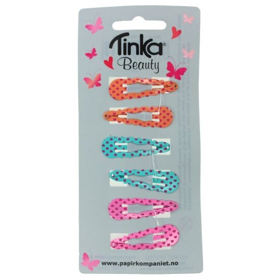 Hårklips Hjerter 6 Stk Tinka