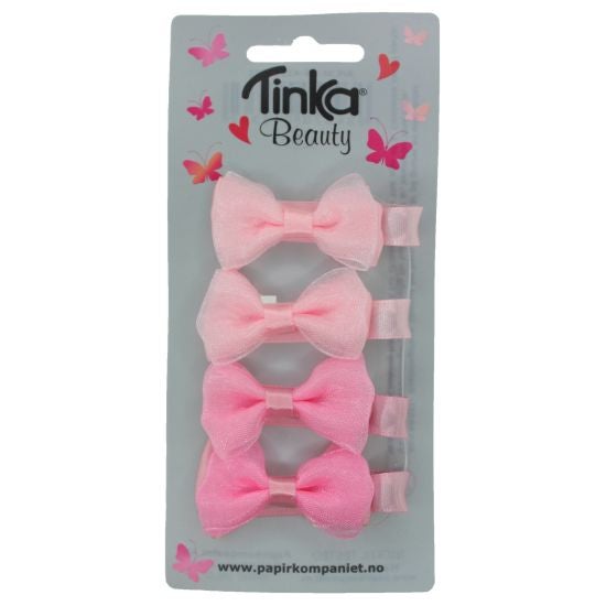 Hårsløyfe Clips Rosa 4 Stk