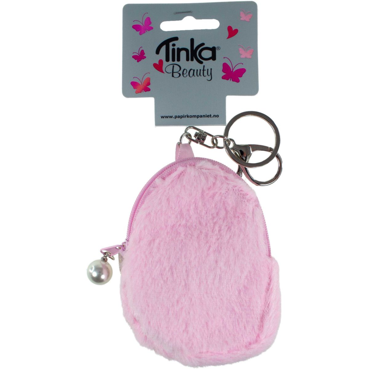 Nøkkelring m/pung rosa