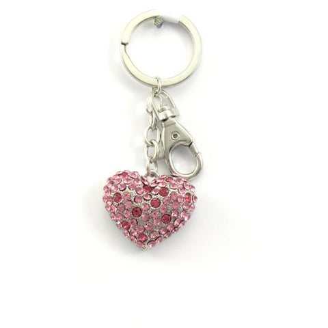 N.Ring/Bag Charm Rosa Hjerte