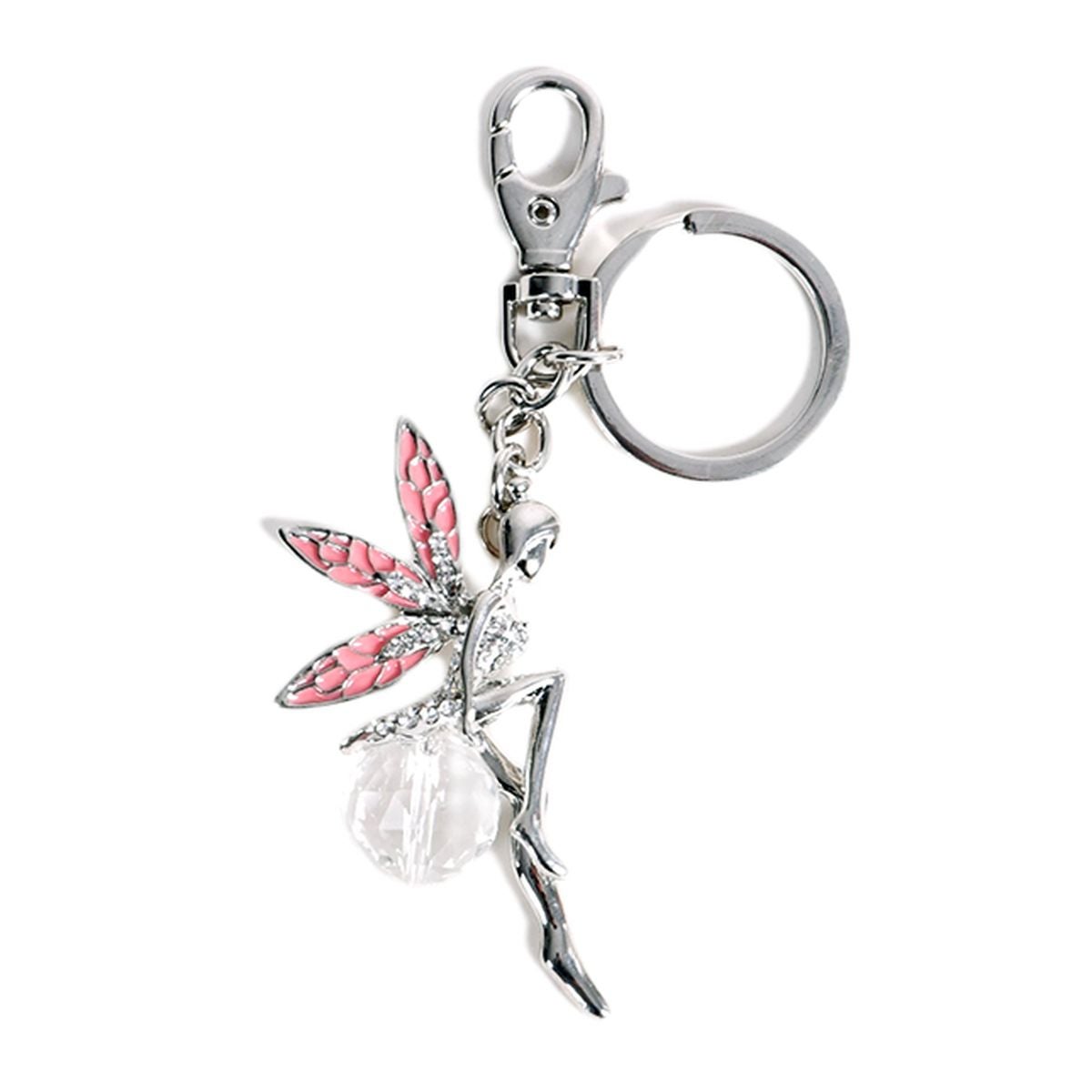 Nøkkelring/Bag Charm Fairy Rosa