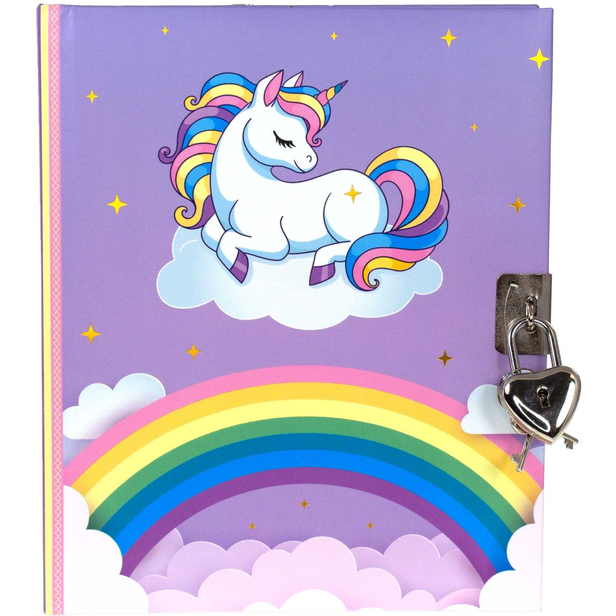 Dagbok m/Lås Enhjørning/Regnbue Tinka