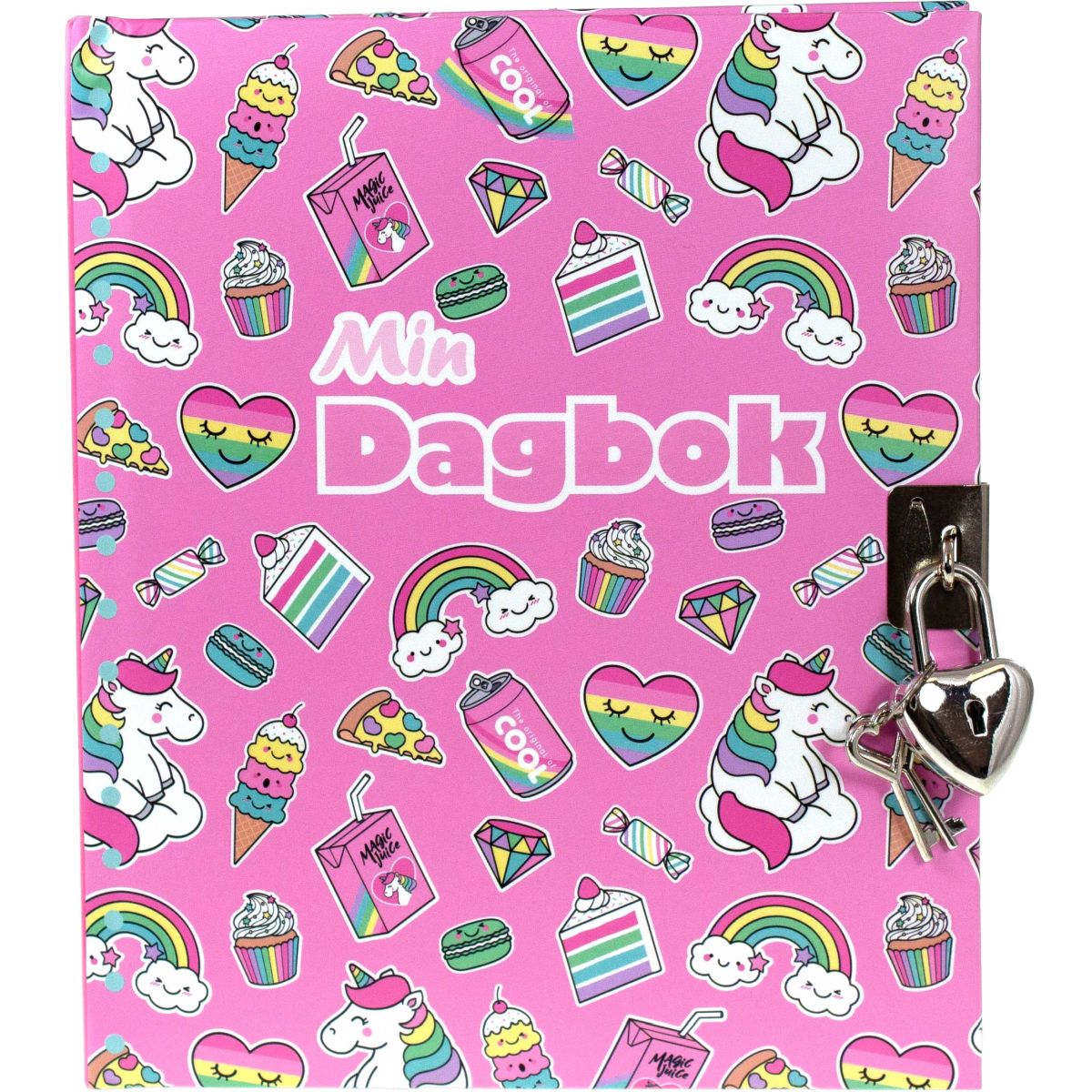 Dagbok m/Lås Unicorn Tinka