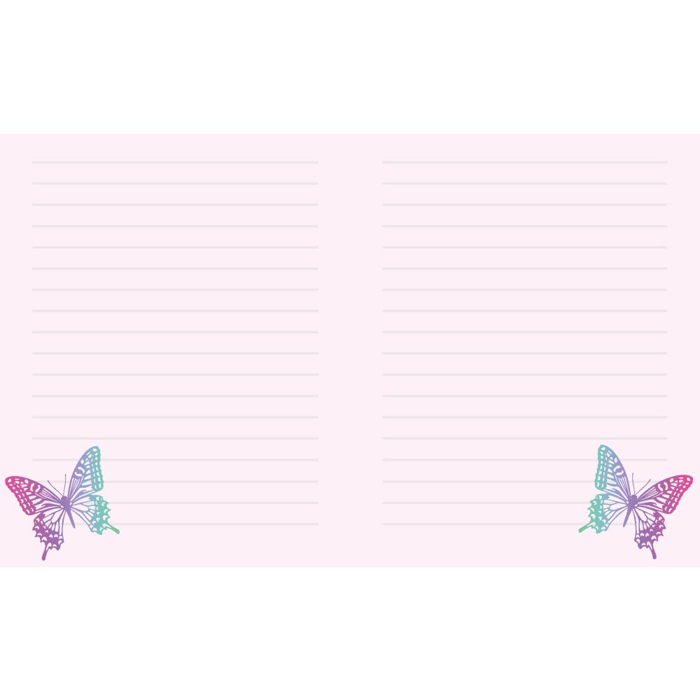 Dagbok m/Lås Sommerfugler Tinka