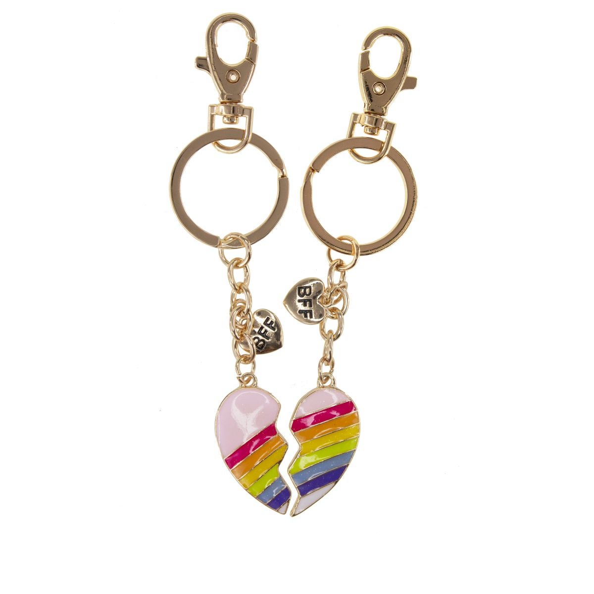 Nøkkelringer Regnbuehjerte 2 Stk BFF Tinka