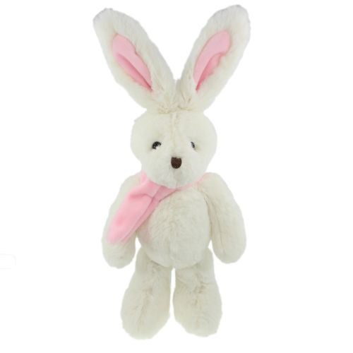 Kanin 25 cm m/tørkle krem/rosa Tinka Baby