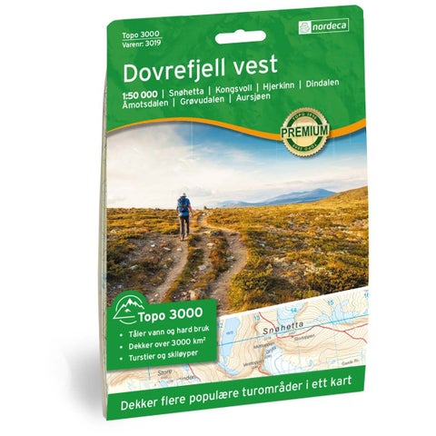 Dovrefjell Vest 1:50 000 - Topo 3000