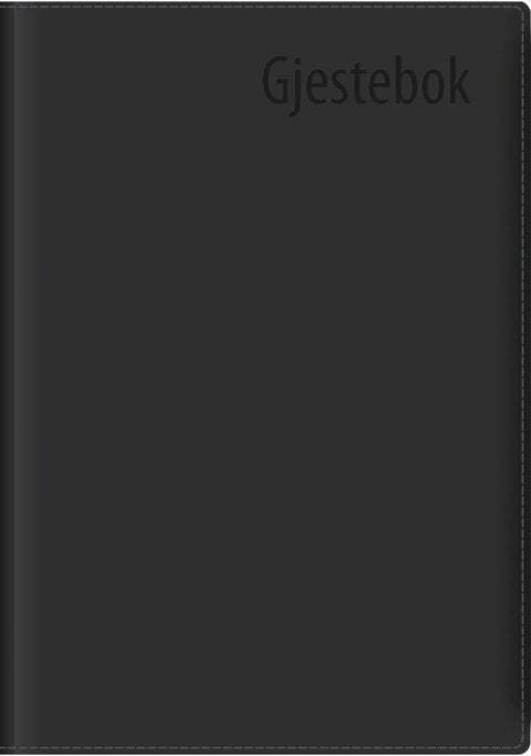 Gjestebok A4 Imitert Skinn Nøytral Sort