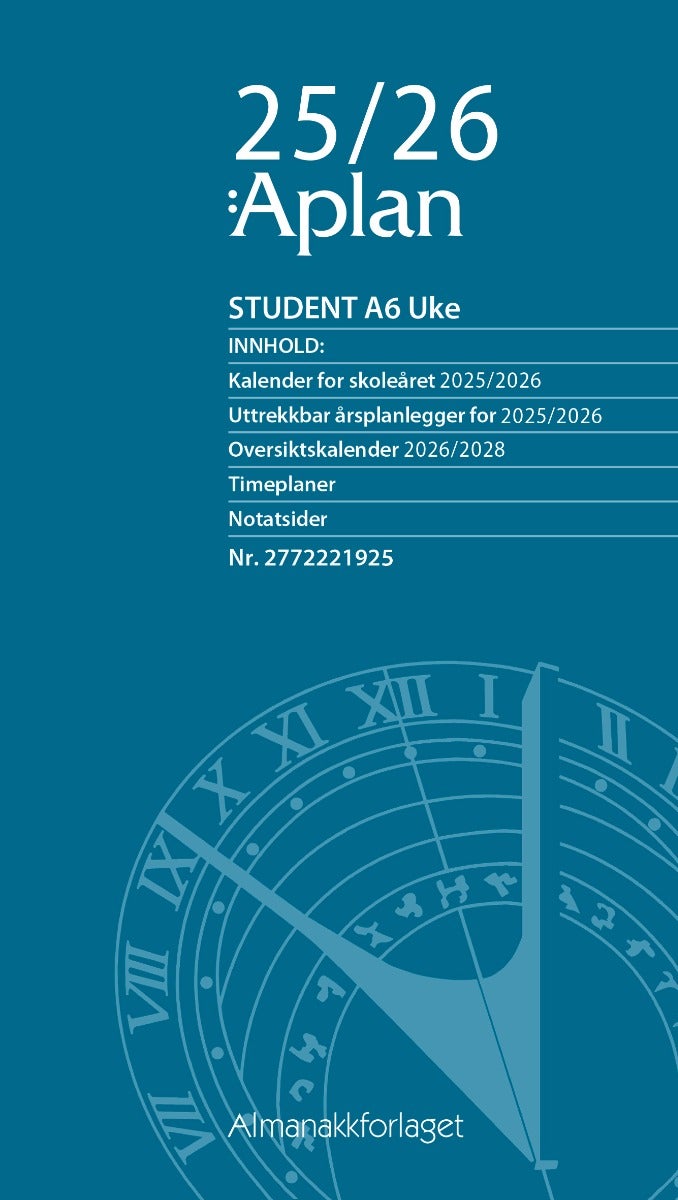 Aplan Atudent 25/26 A6 Uke årssett