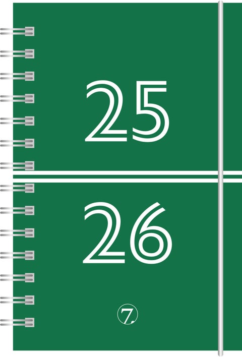7.sans Kalender 25/26 Neon Kartong Spiralisert