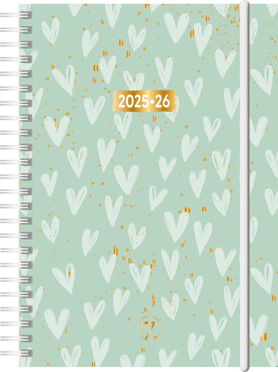 7.sans Ukeplan 25/26 Hearts A5