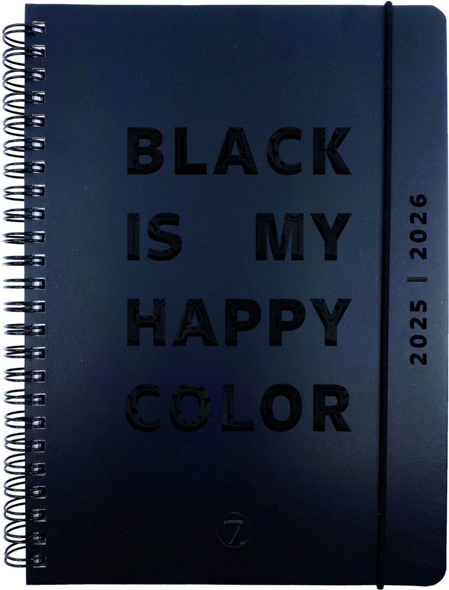 7.sans Ukeplan 25/26 Svart A5